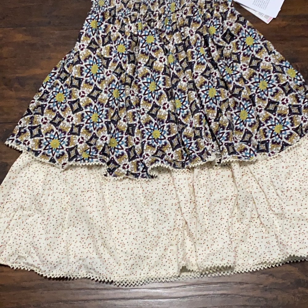 Jovovich~Hawk boho halter top tiered sundress NWT S - Picture 3 of 9